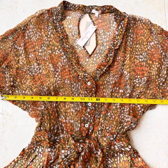 Poupette St Barth Silk Printed Short Romper Jumpsuit size XS - Picture 7 of 12